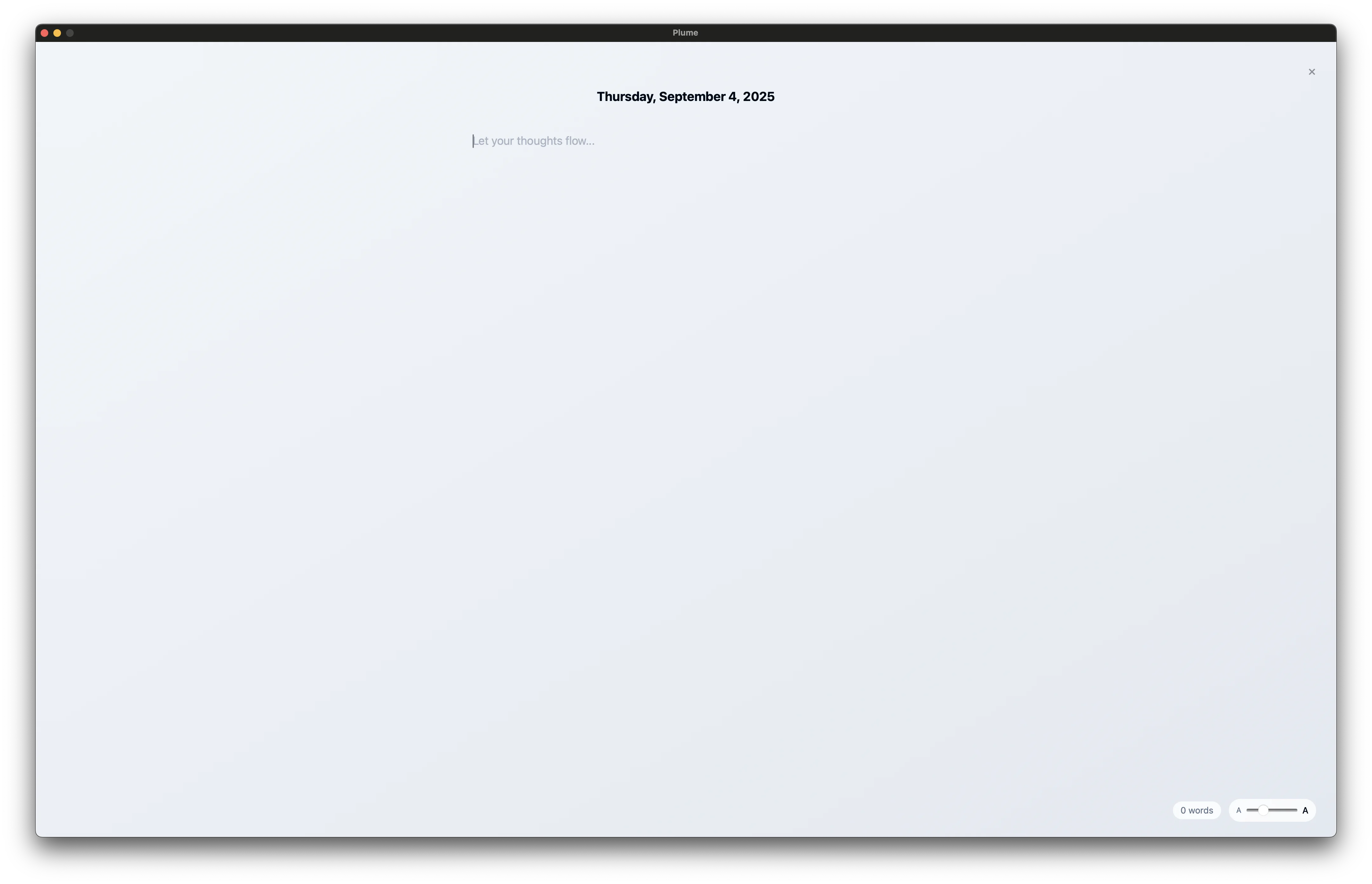 Plume Zen Mode light theme