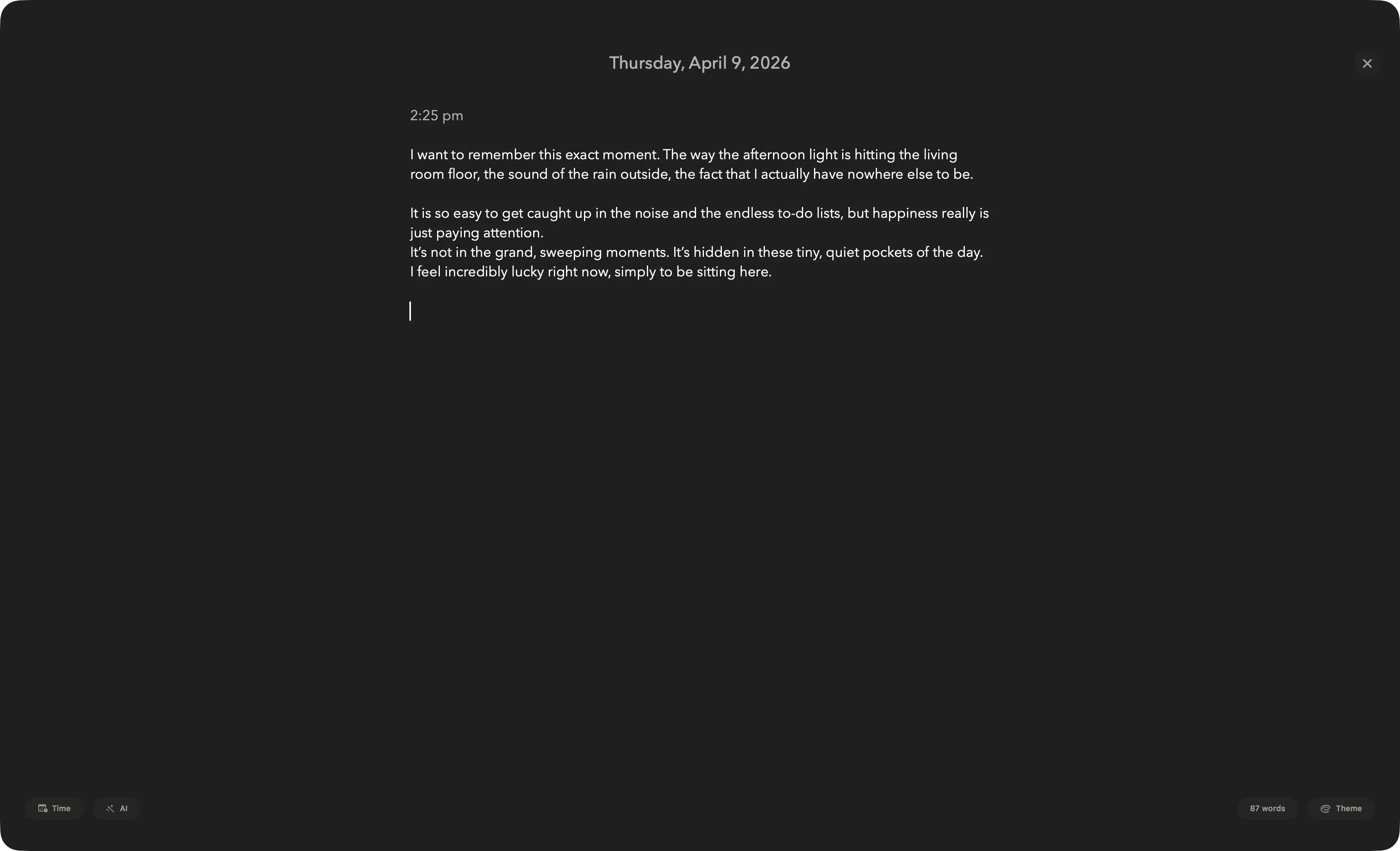 Zen Mode distraction-free writing on macOS, free in Plume