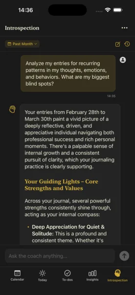 L’Introspection de Plume sur iPhone, sur un mois d’écrits